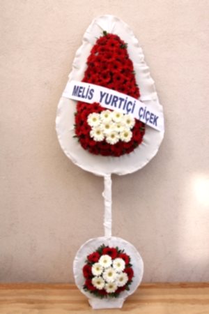 Kırmızı Beyaz Ayaklı Çelenk