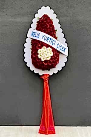 Tekli Kırmızı - Beyaz Ayaklı Sepet